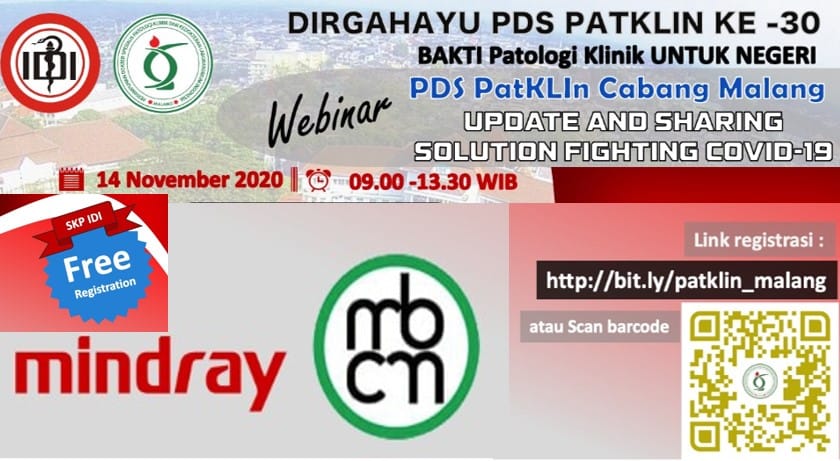 [Info Webinar] Update and Sharing Solution Fighting COVID-19 (PDS PatKLIn Cabang Malang)