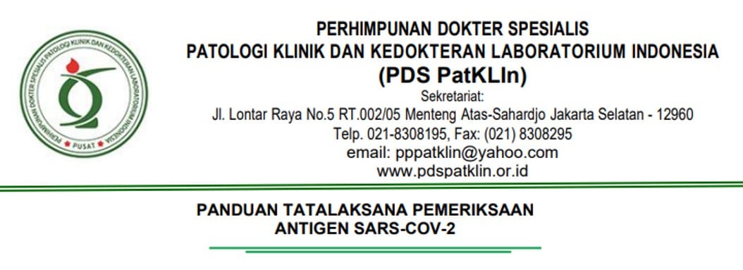 Panduan Tata Laksana Pemeriksaan Rapid Antigen SARS-CoV-2