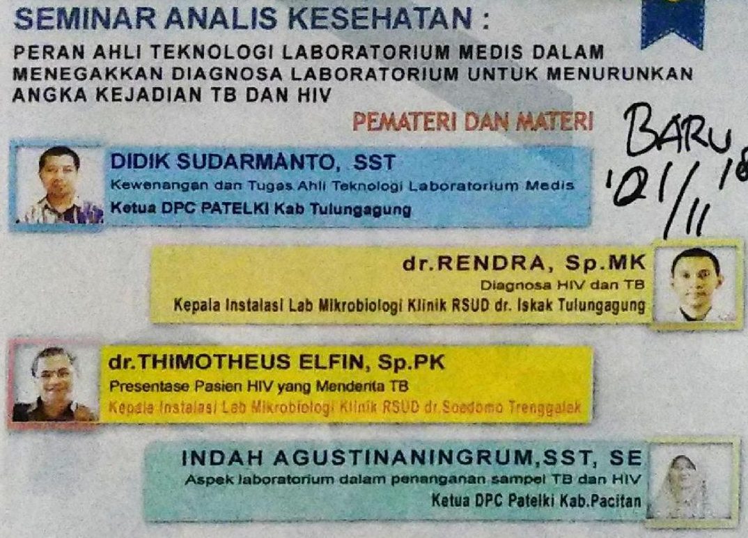 [Info Seminar] Seminar Analis Kesehatan di Tulungagung