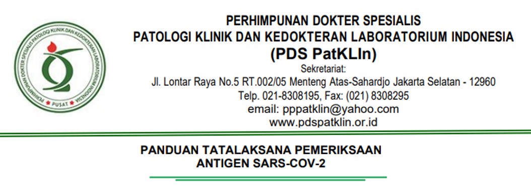 Panduan Tata Laksana Pemeriksaan Rapid Antigen SARS-CoV-2